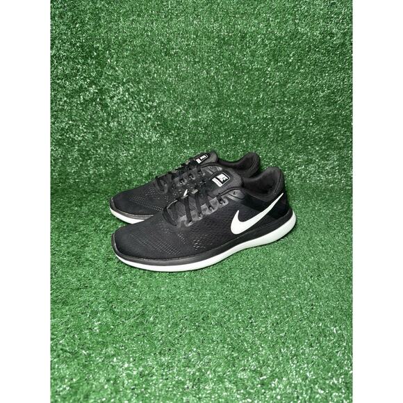 Nike‎ Women’s Flex Run 2016 Black White Running Shoes Athletic Sneakers Size 9.5 - Picture 3 of 8